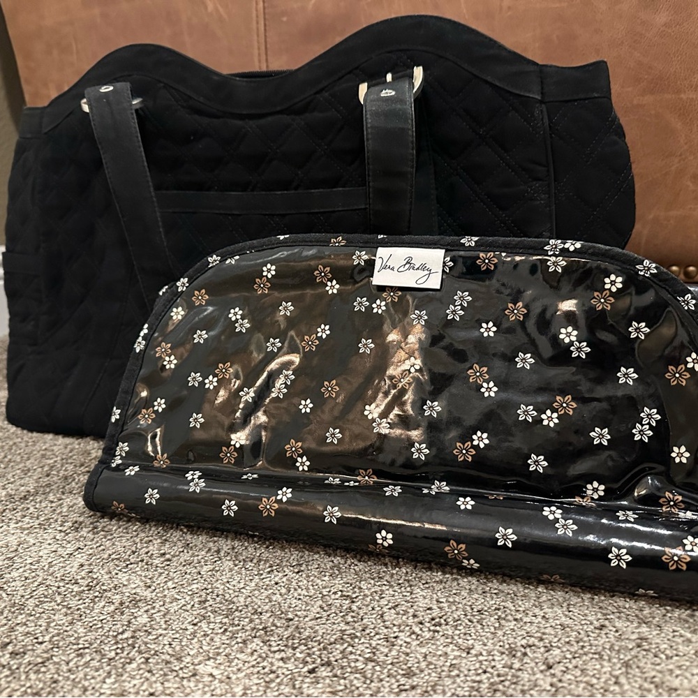 Vera Bradley Black and Brown Floral Diaper Bag
